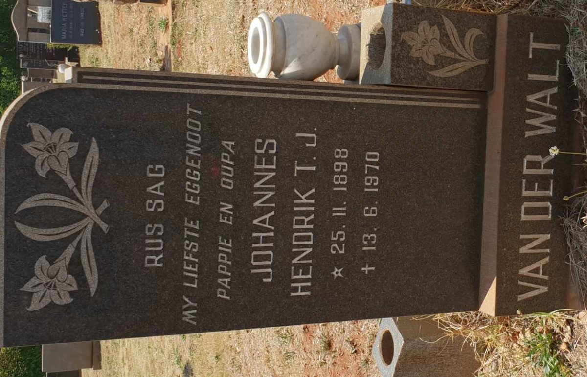WALT Johannes Hendrik T.J., van der 1898-1970