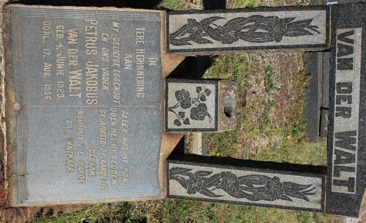 WALT Petrus Jakobus, van der 1929-1956