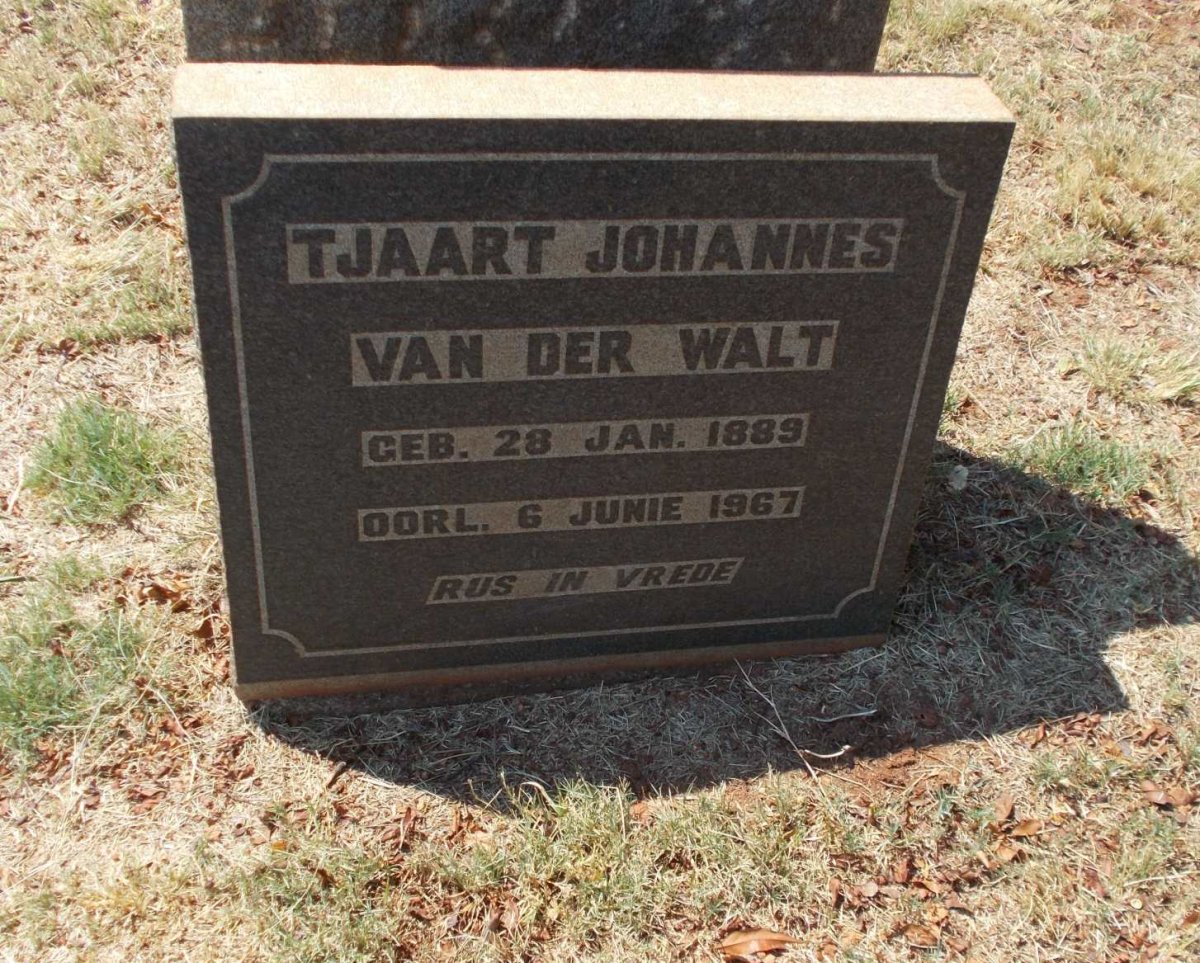 WALT Tjaart Johannes, van der 1889-1967