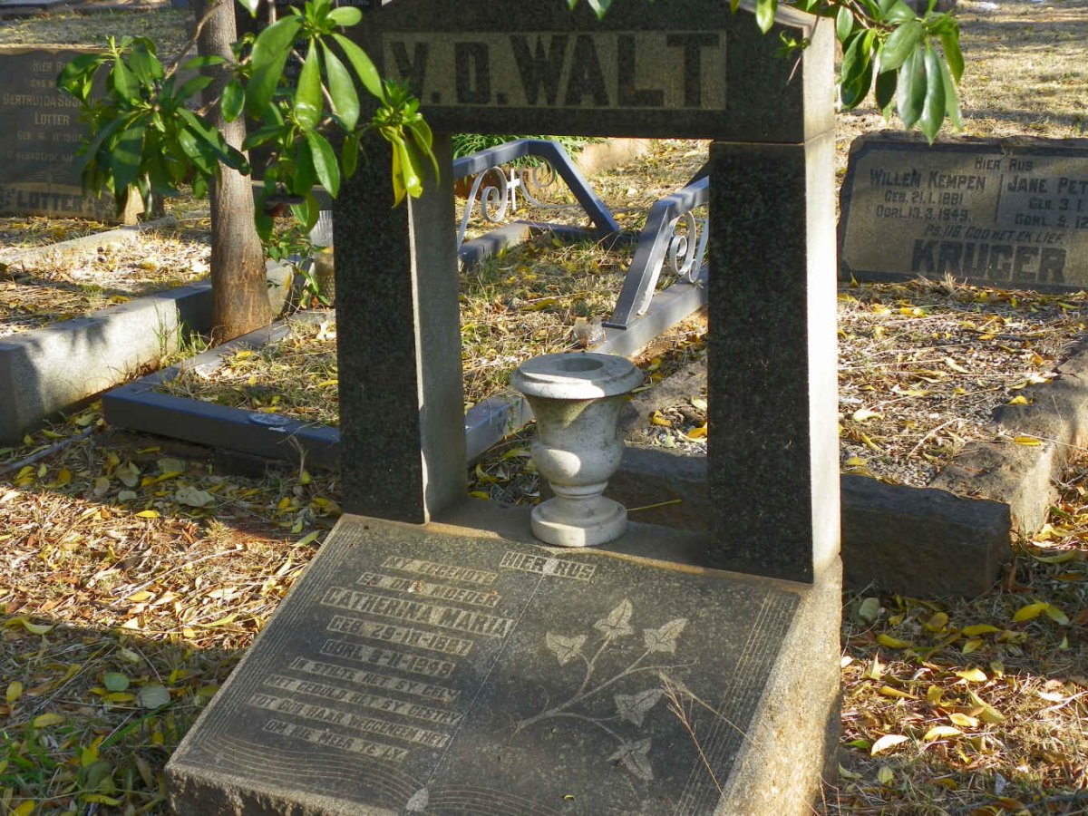 WALT Catherina Maria, van der 1897-1948