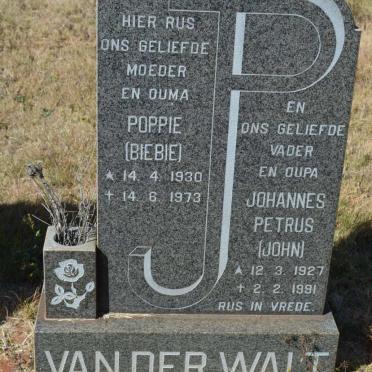 WALT Johannes Petrus, van der 1927-1991 &amp; Poppie 1930-1973