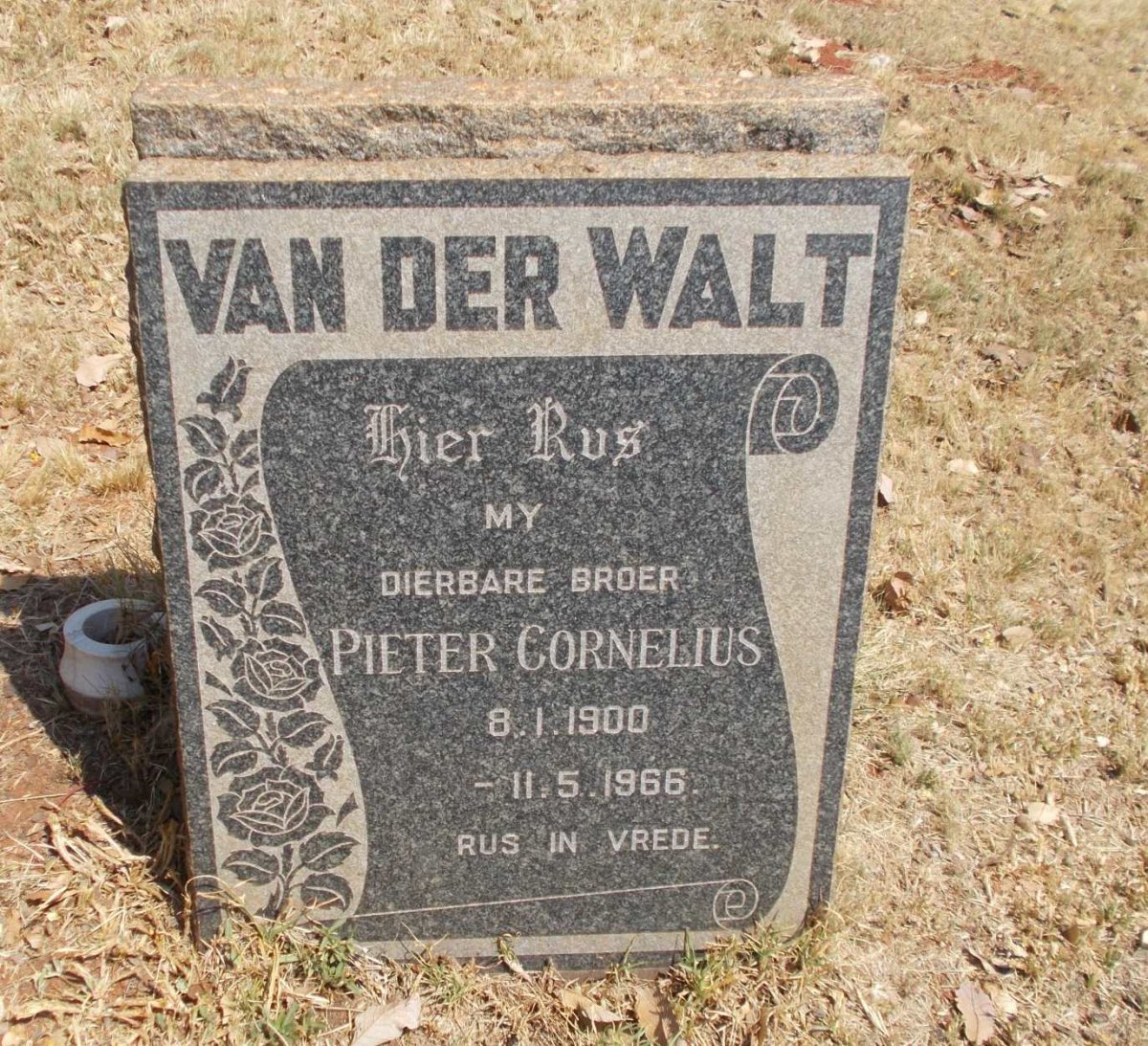 WALT Pieter Cornelius, van der 1900-1966