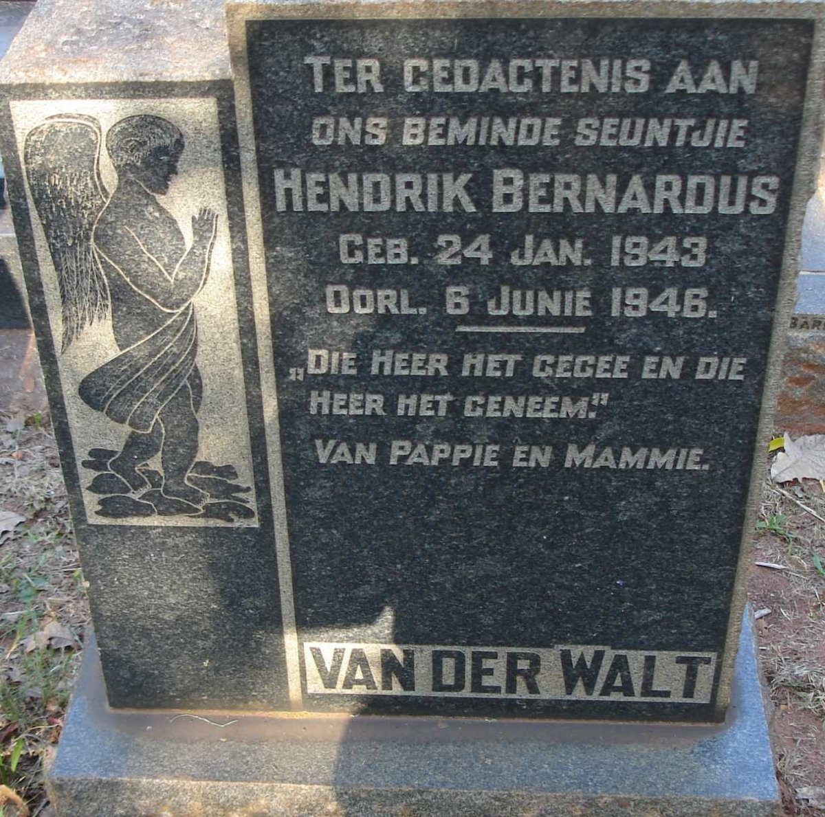 WALT Hendrik Bernardus, van der 1943-1946