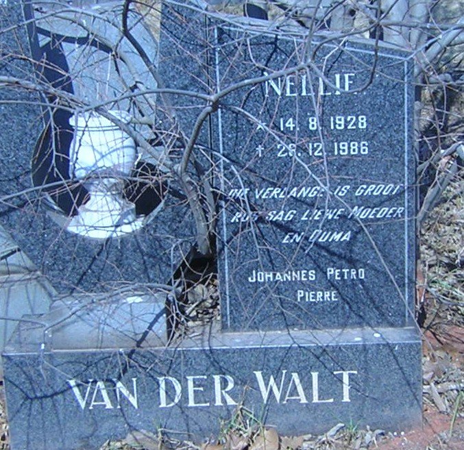 WALT Nellie, van der 1928-1986