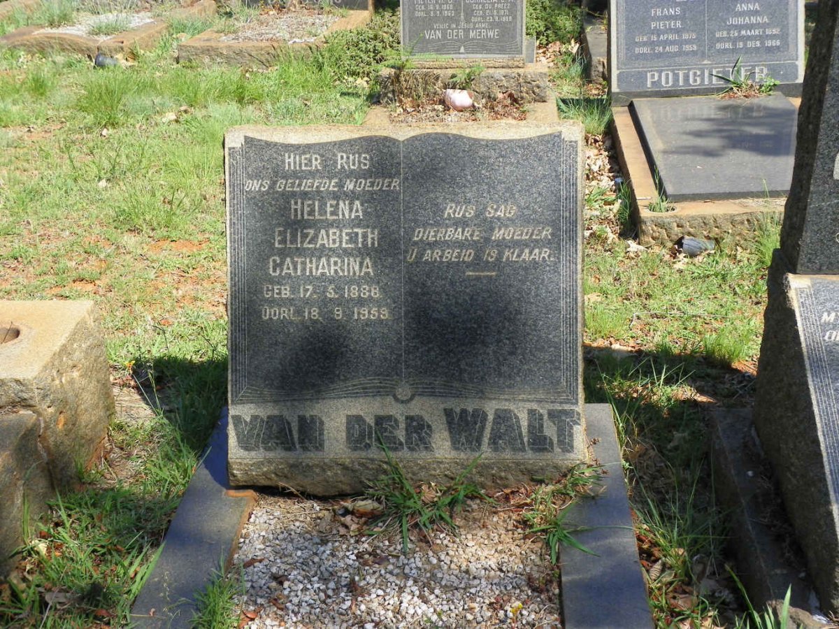 WALT Helena Elizabeth Catharina, van der 1886-1959
