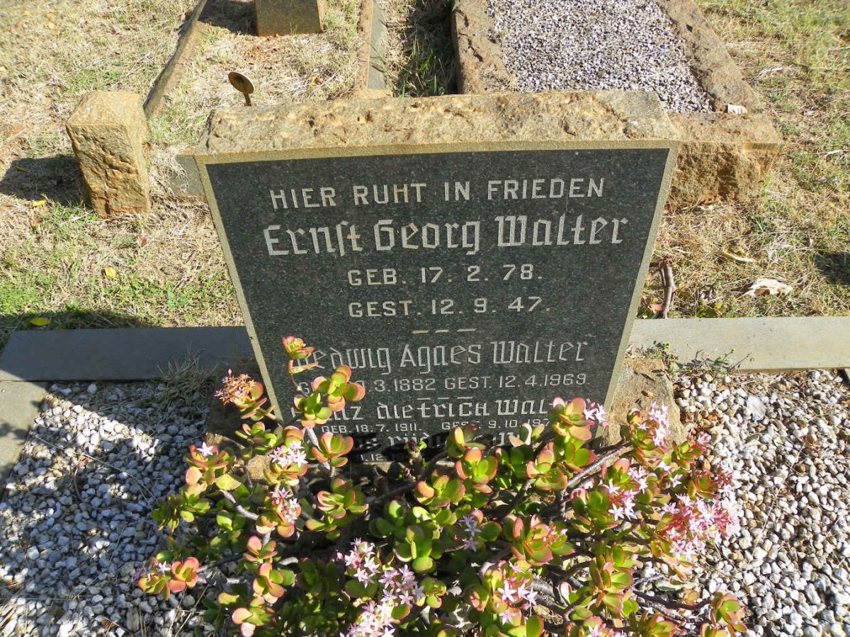 WALTER Ernst Georg 1878-1947 :: WALTER Hedwig Agnes 1882-1969