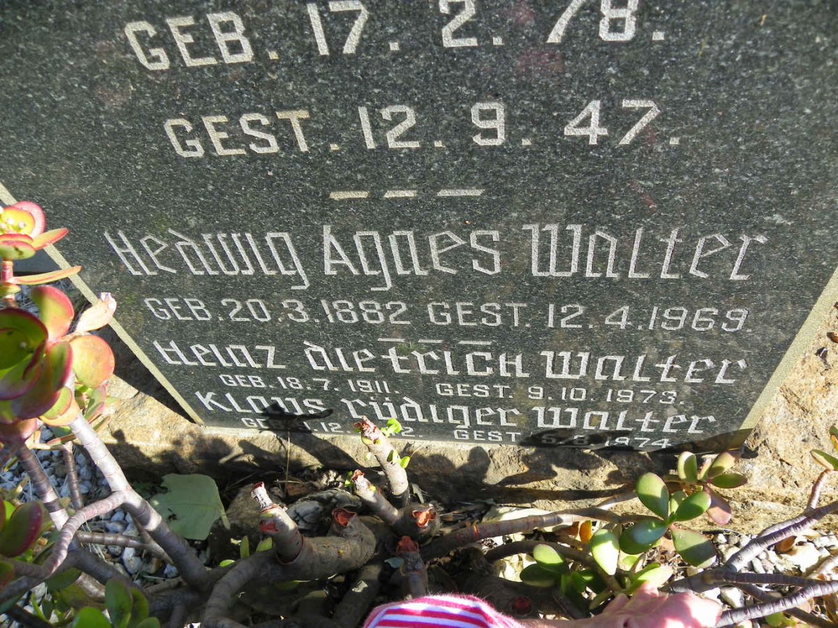 WALTER Heinz Dietrich WALTER 1911-1973 :: WALTER Klaus Rudiger 1942-1974
