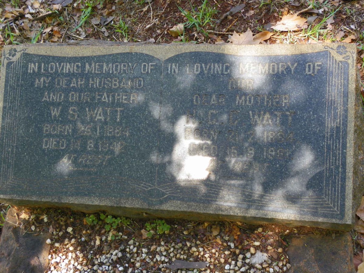 WATT W.S. 1884-1942 &amp; H.C.C. 1884-1961