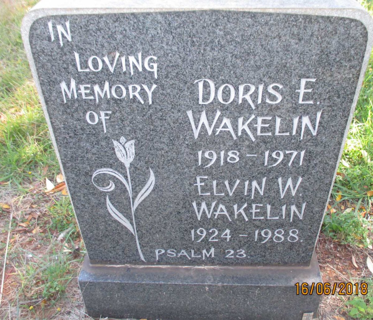 WAKELIN Elvin W. 1924-1988 &amp; Doris E. 1918-1971