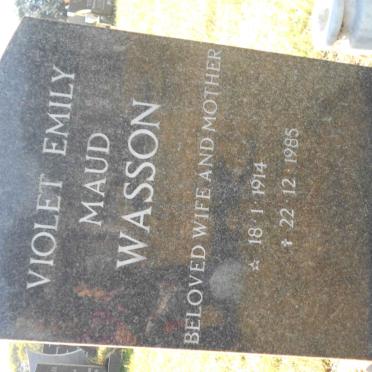 WASSON Violet Emily Maud 1914-1985