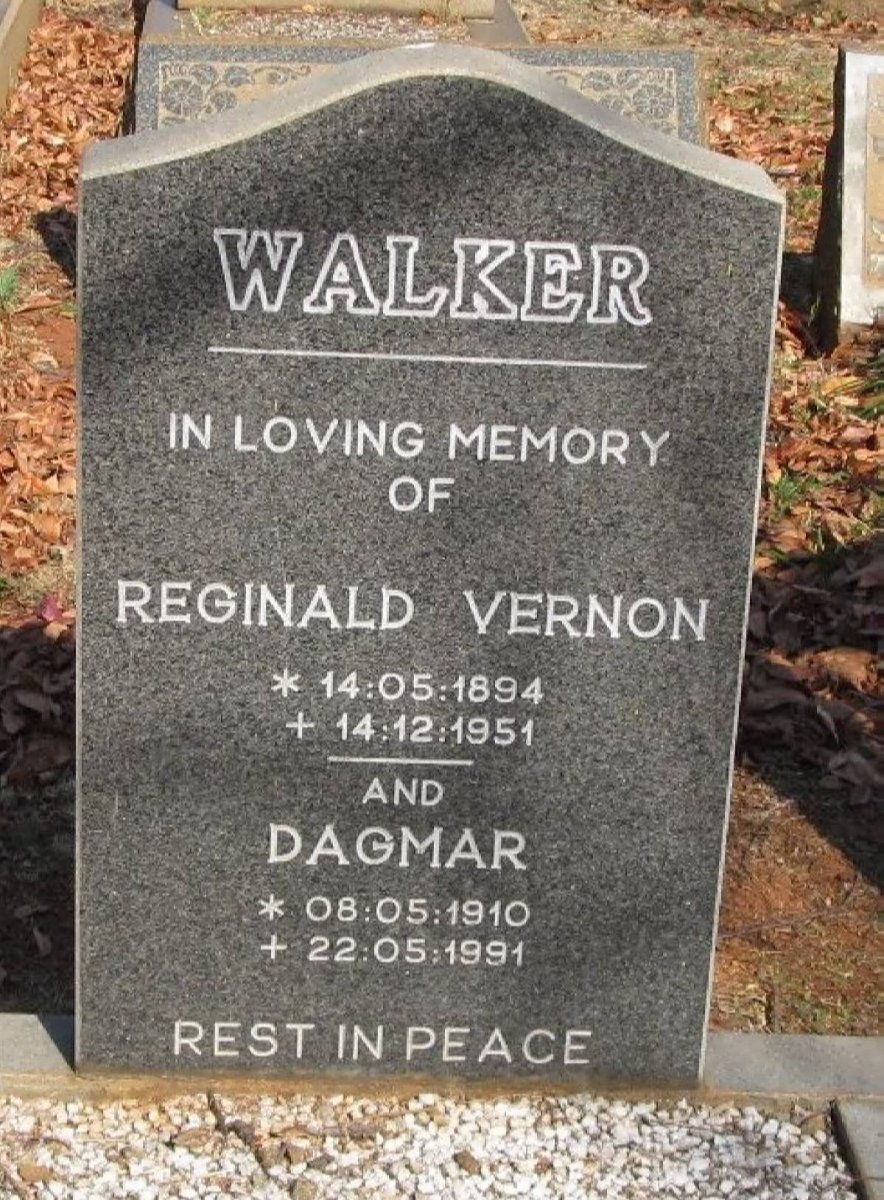 WALKER Reginald Vernon 1894-1951 &amp; Dagmar 1910-1991