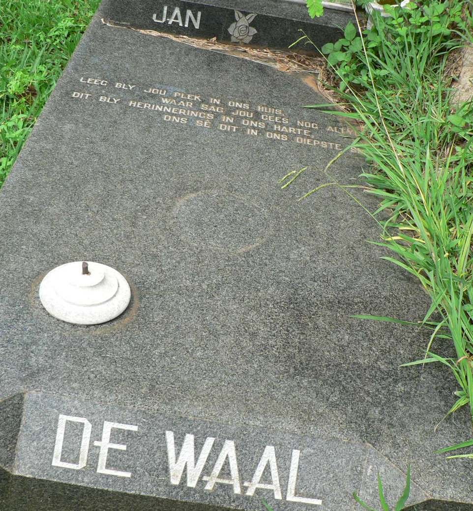 WAAL Johannes Jacobus, de 1921-1977