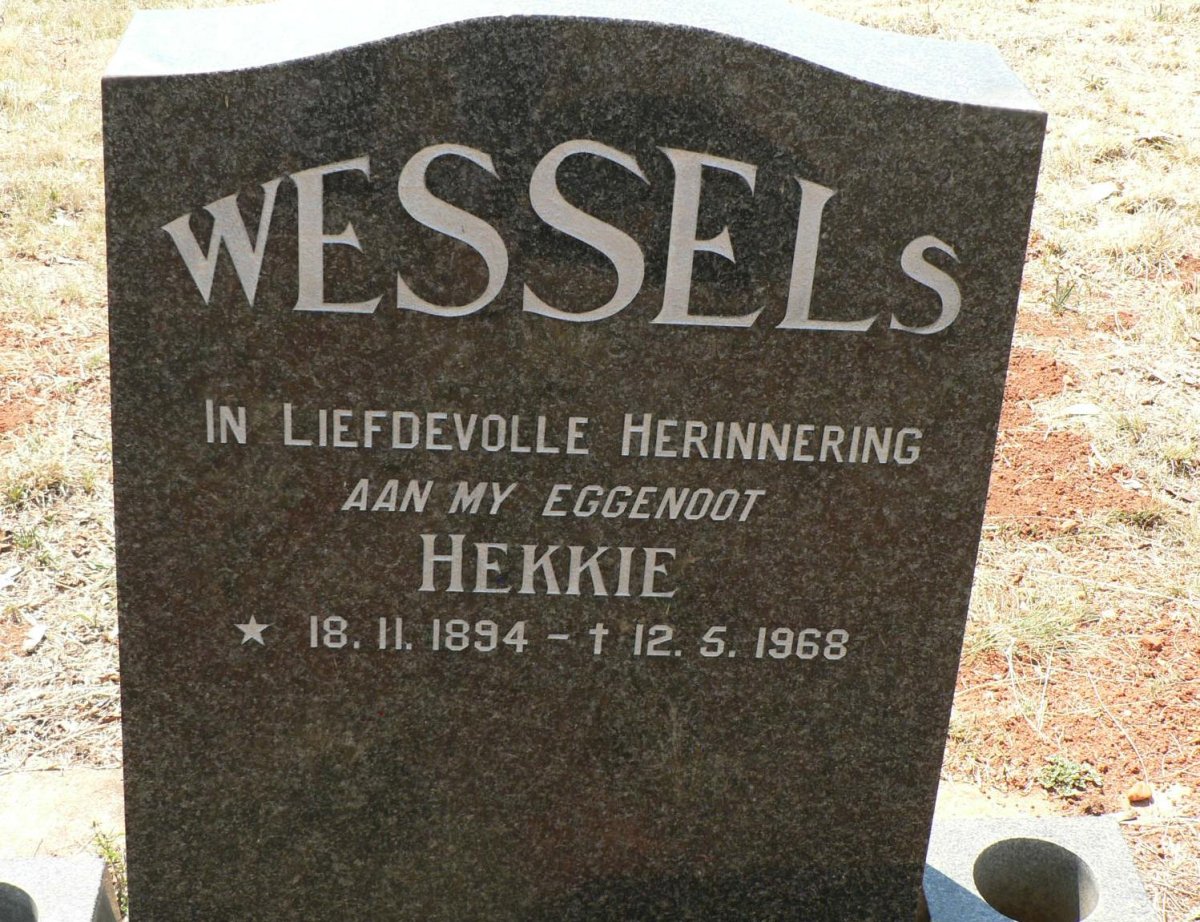 WESSELS Hekkie 1894-1968