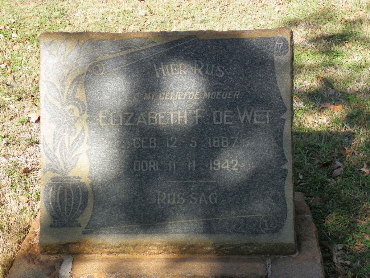 WET Elizabeth F., de 1887-1942