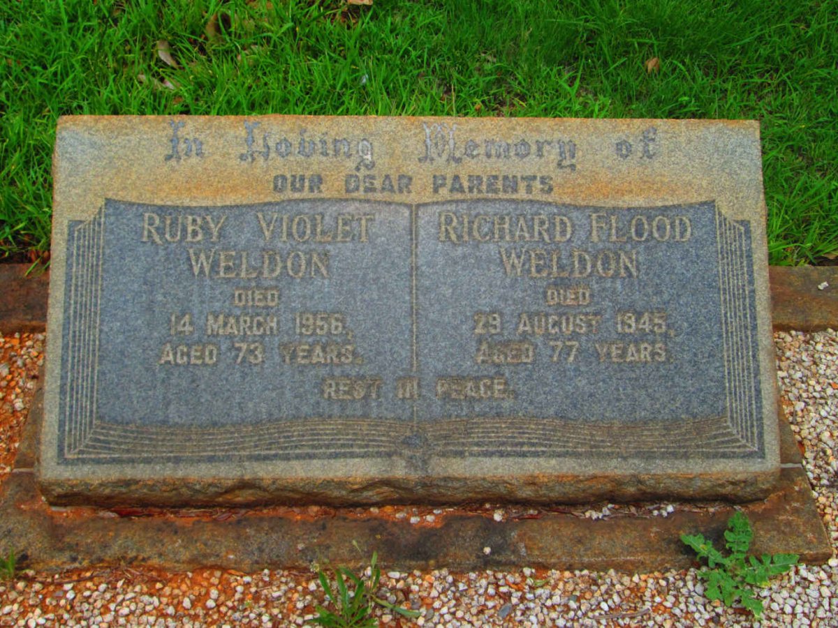 WELDON Richard Flood -1945 &amp; Ruby Violet -1956