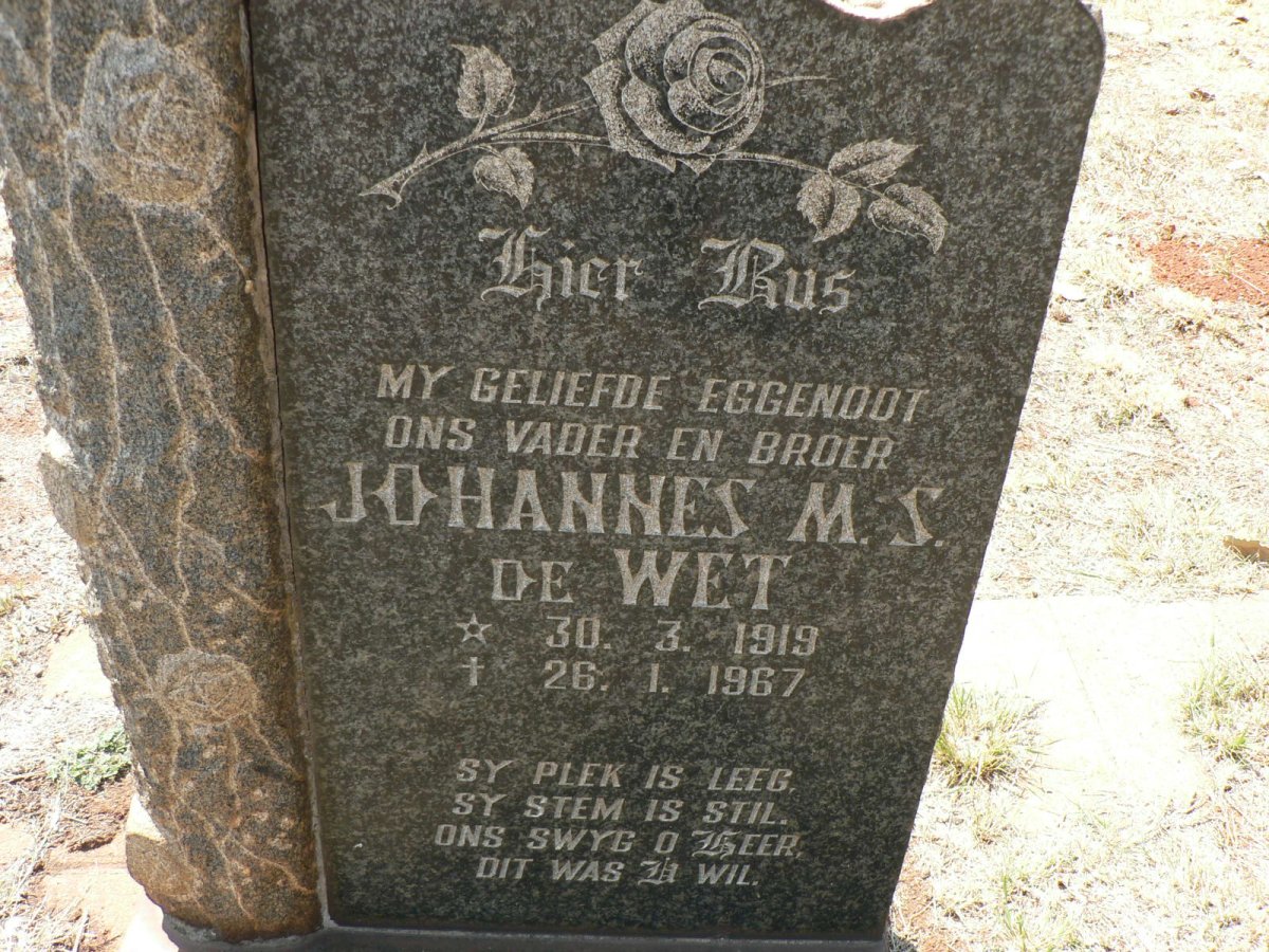 WET Johannes M.S., de 1919-1967
