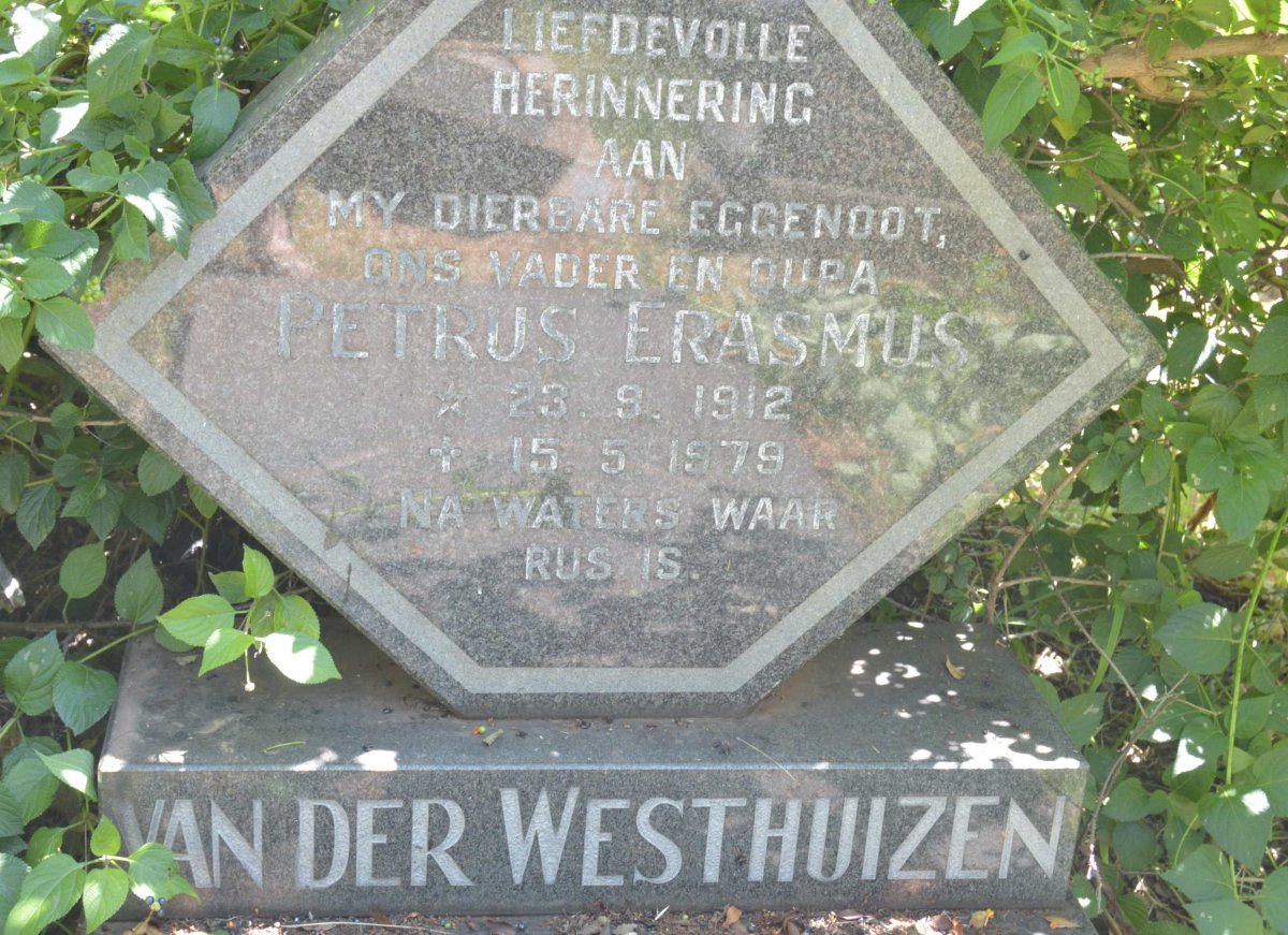 WESTHUIZEN Petrus Erasmus, van der 1912-1979