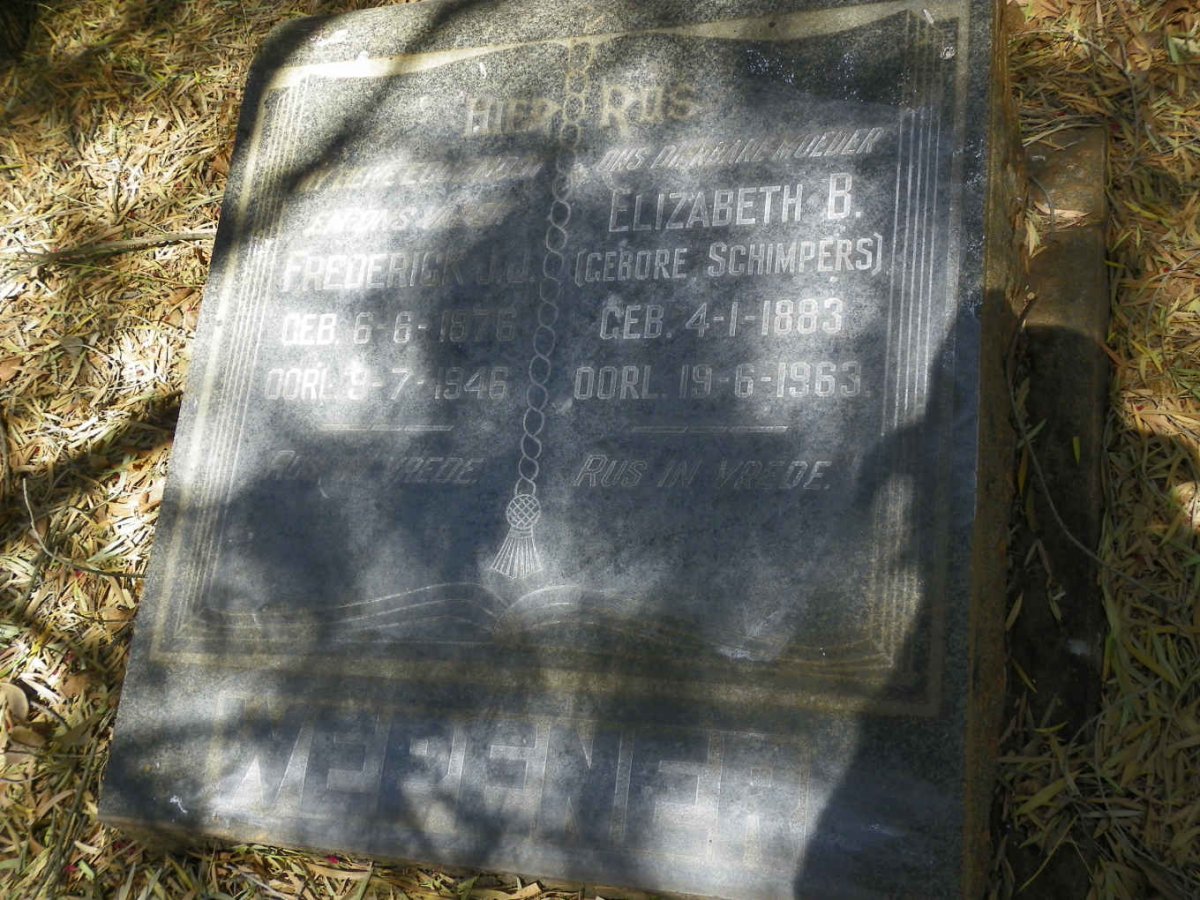 WEPENER Frederick J.J. 1876-1946 &amp; Elizabeth B. SCHIMPERS 1883-1963
