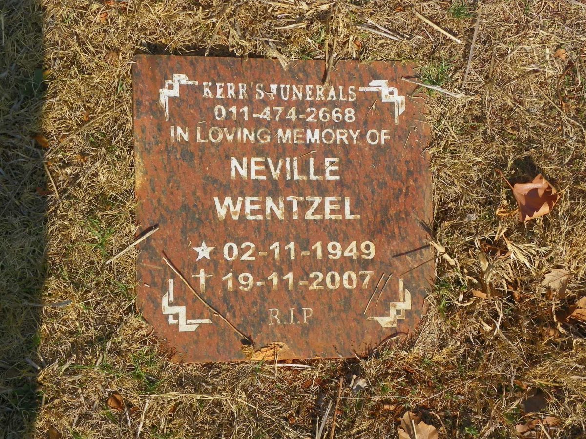 WENTZEL Neville 1949-2007