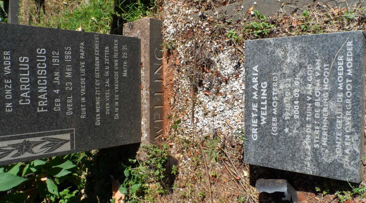 WELLING Carolus Franciscus 1912-1965 &amp; Grietje Maria MOSTERD 1918-2004