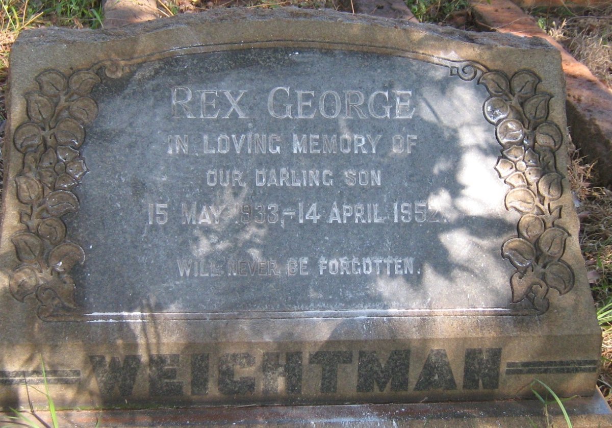 WEICHTMAN Rex George 1933-1952