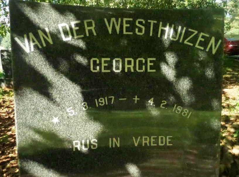 WESTHUIZEN George, van der 1917-1981