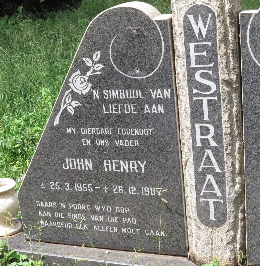 WESTRAAT John Henry 1955-1987