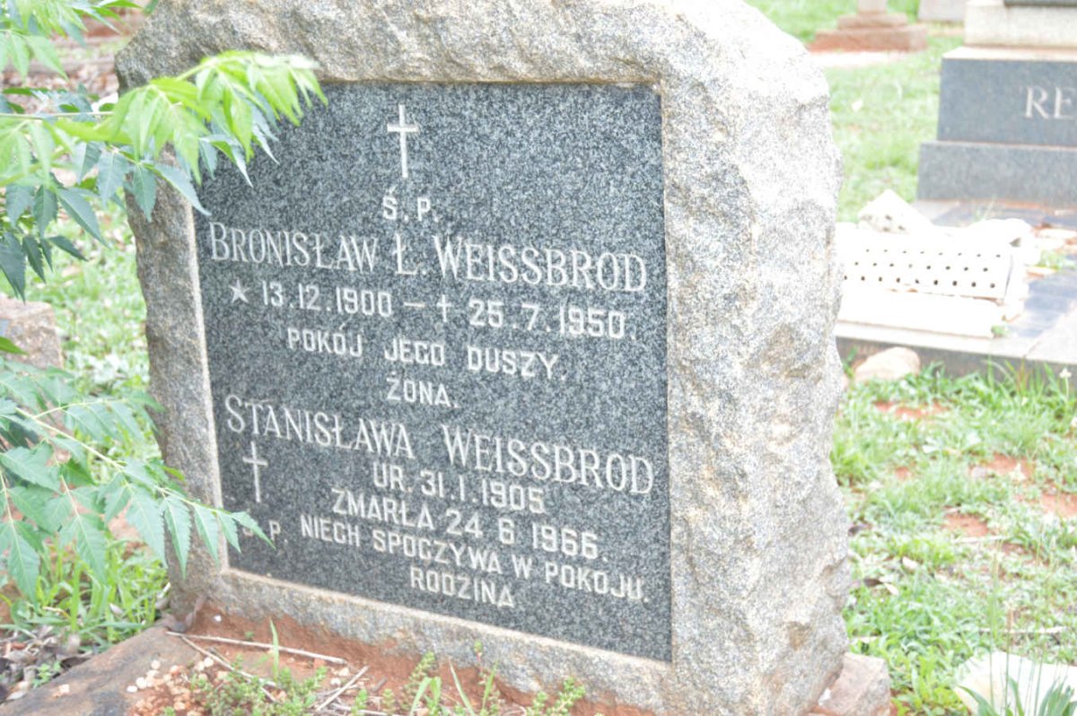 WEISSBROD Bronislaw L. 1900-1950 &amp; Stanislawa 1905-1966
