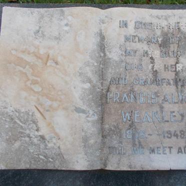 WEAKLEY Francis Alwin 1876-1948