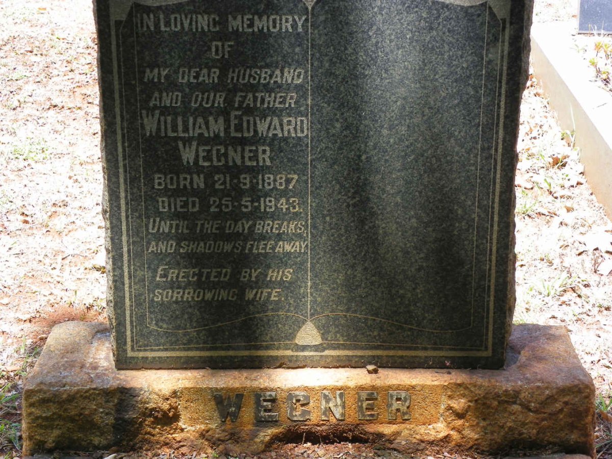 WEGNER William Edward 1887-1943