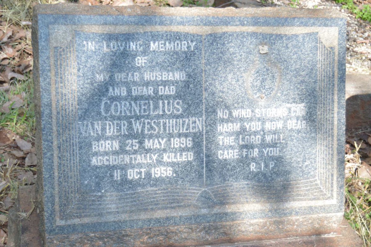 WESTHUIZEN Cornelius, van der 1896-1956