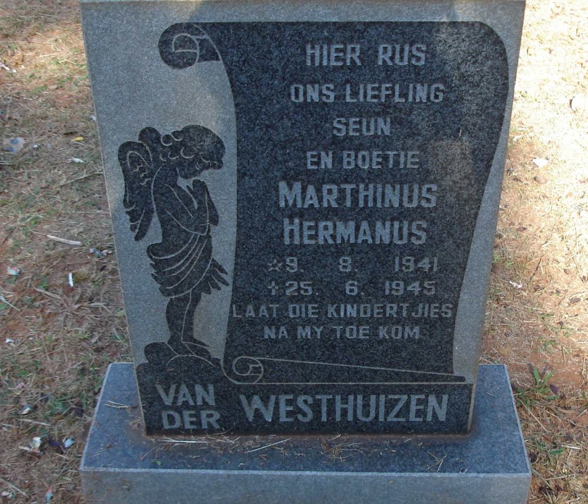 WESTHUIZEN Marthinus Hermanus, van der 1941-1945