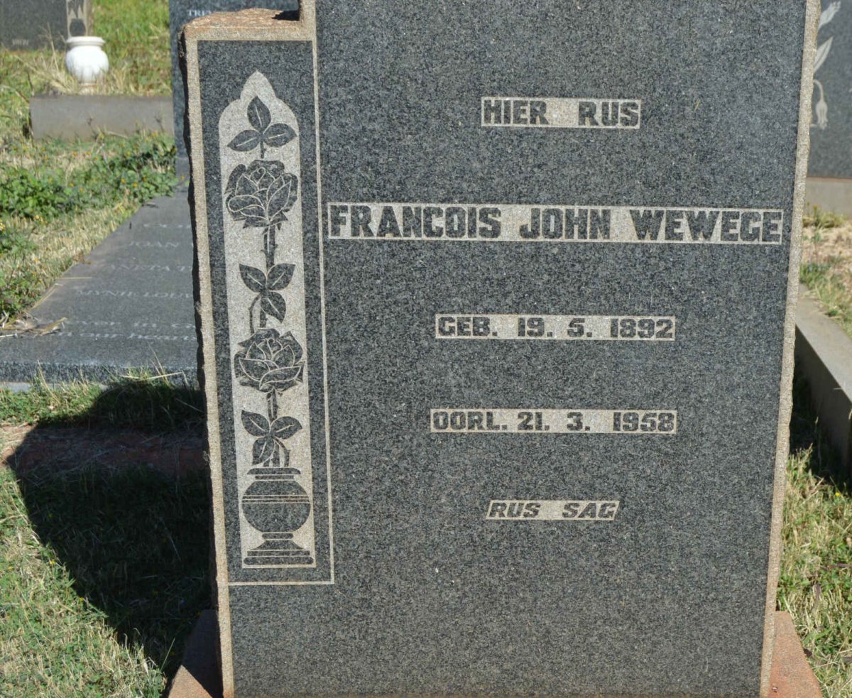 WEWEGE Francois John 1892-1958
