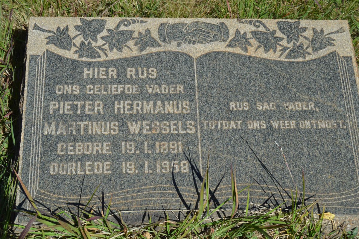 WESSELS Pieter Hermanus Martinus 1891-1958