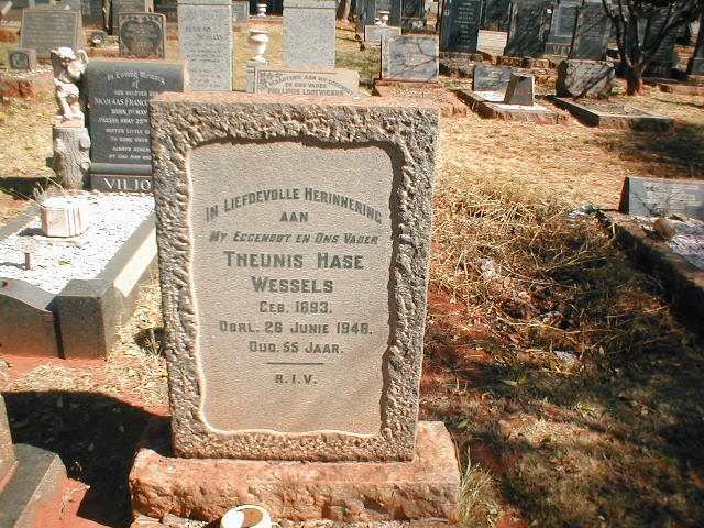 WESSELS Theunis Hase 1893-1948