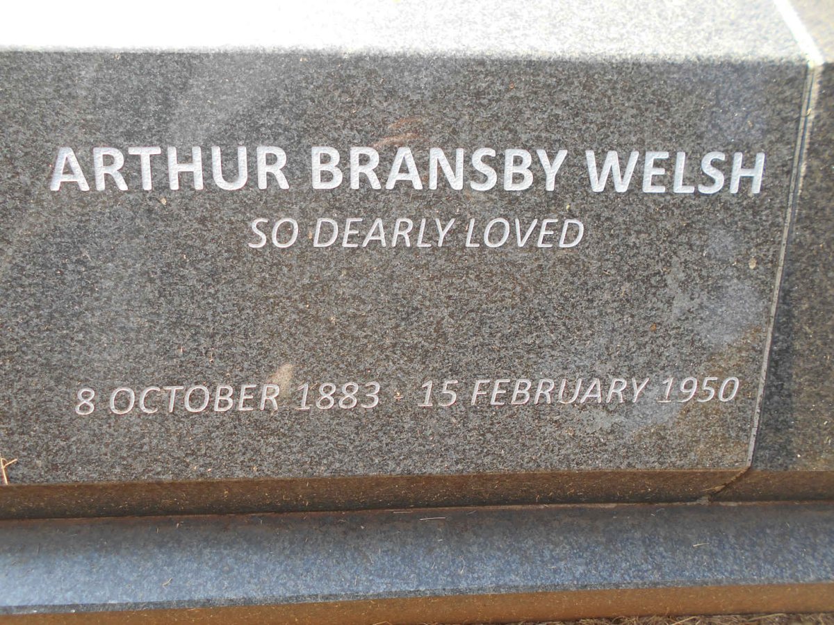 WELSH Arthur Bransby 1883-1950 