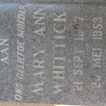 WHITTICK Mary-Ann 1907-1953