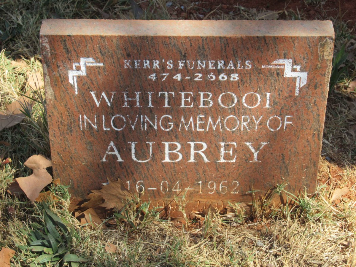 WHITEBOOI Aubrey 1962-200?