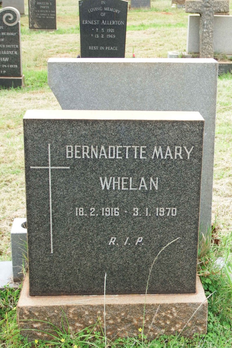 WHELAN Bernadette Mary 1916-1970