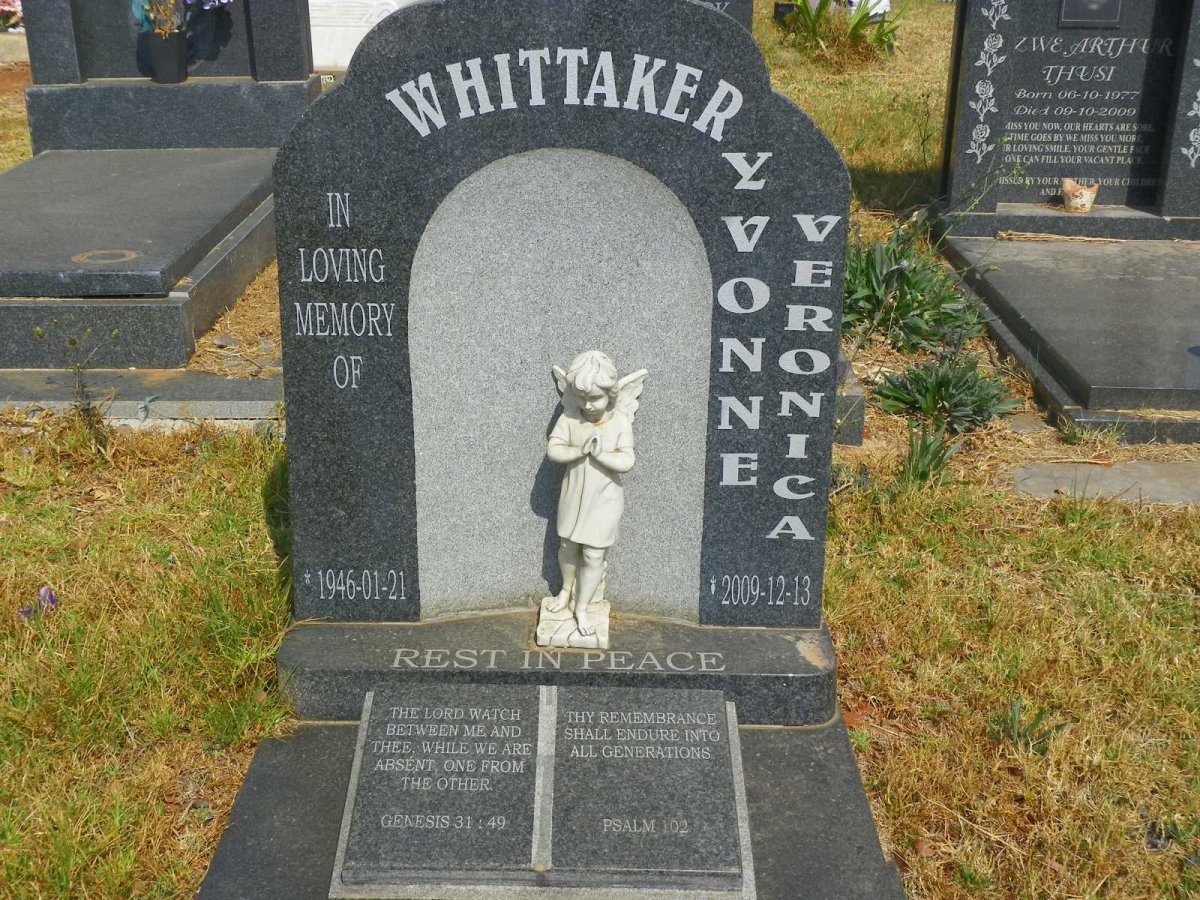 WHITTAKER Yvonne Veronica 1946-2009
