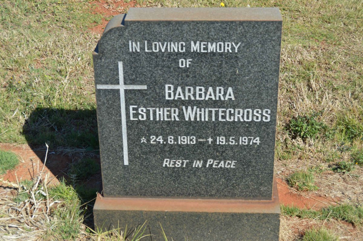 WHITECROSS Barbara Esther 1913-1974