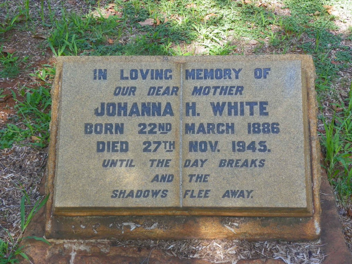 WHITE Johanna H. 1886-1945
