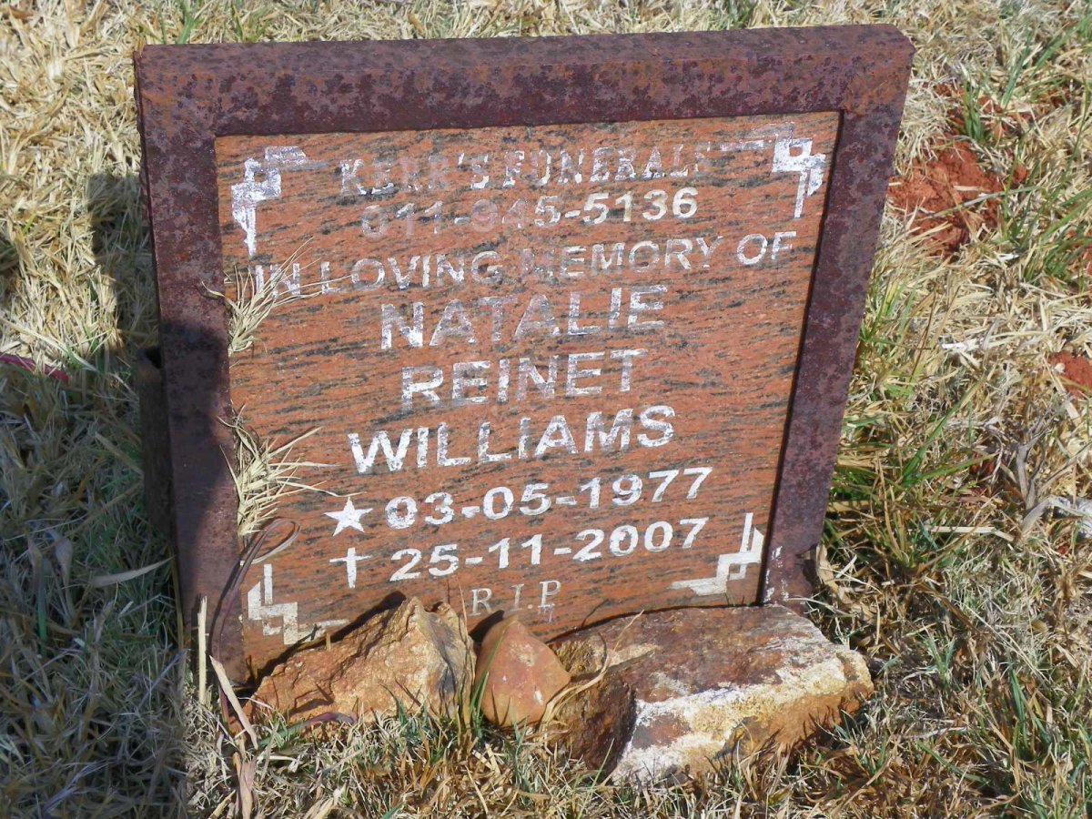 WILLIAMS Natalie Reinet 1977-2007