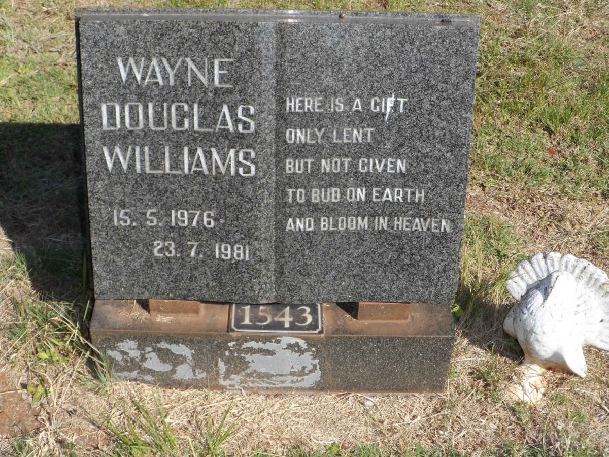 WILLIAMS Wayne Douglas 1976-1981