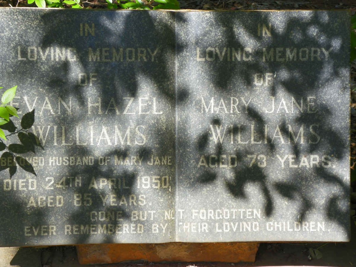 WILLIAMS Evan Hazel -1950 &amp; Mary Jane