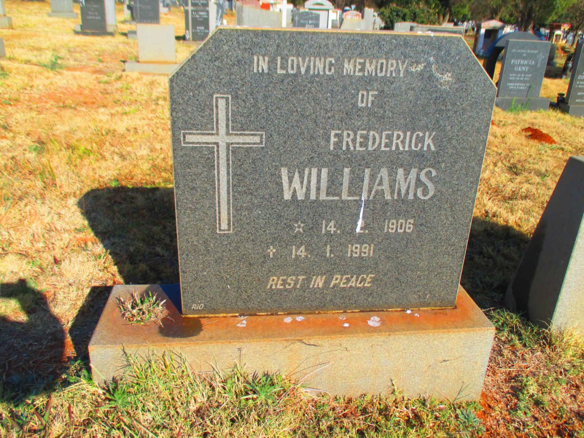WILLIAMS Frederick 1906-1991