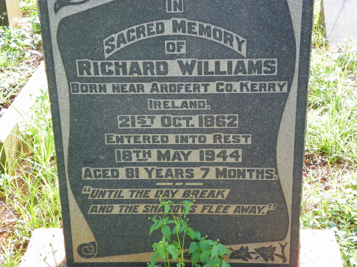 WILLIAMS Richard 1862-1944