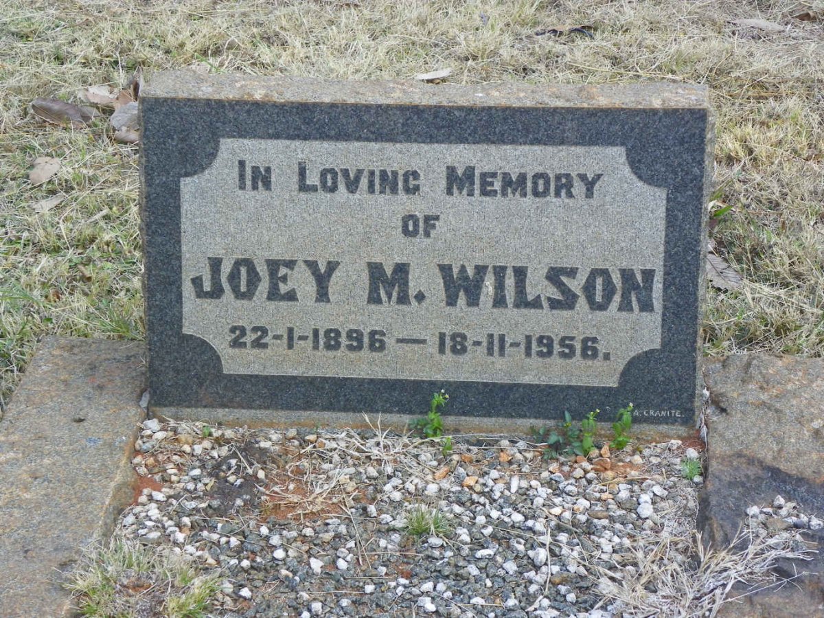 WILSON Joey M. 1896-1956