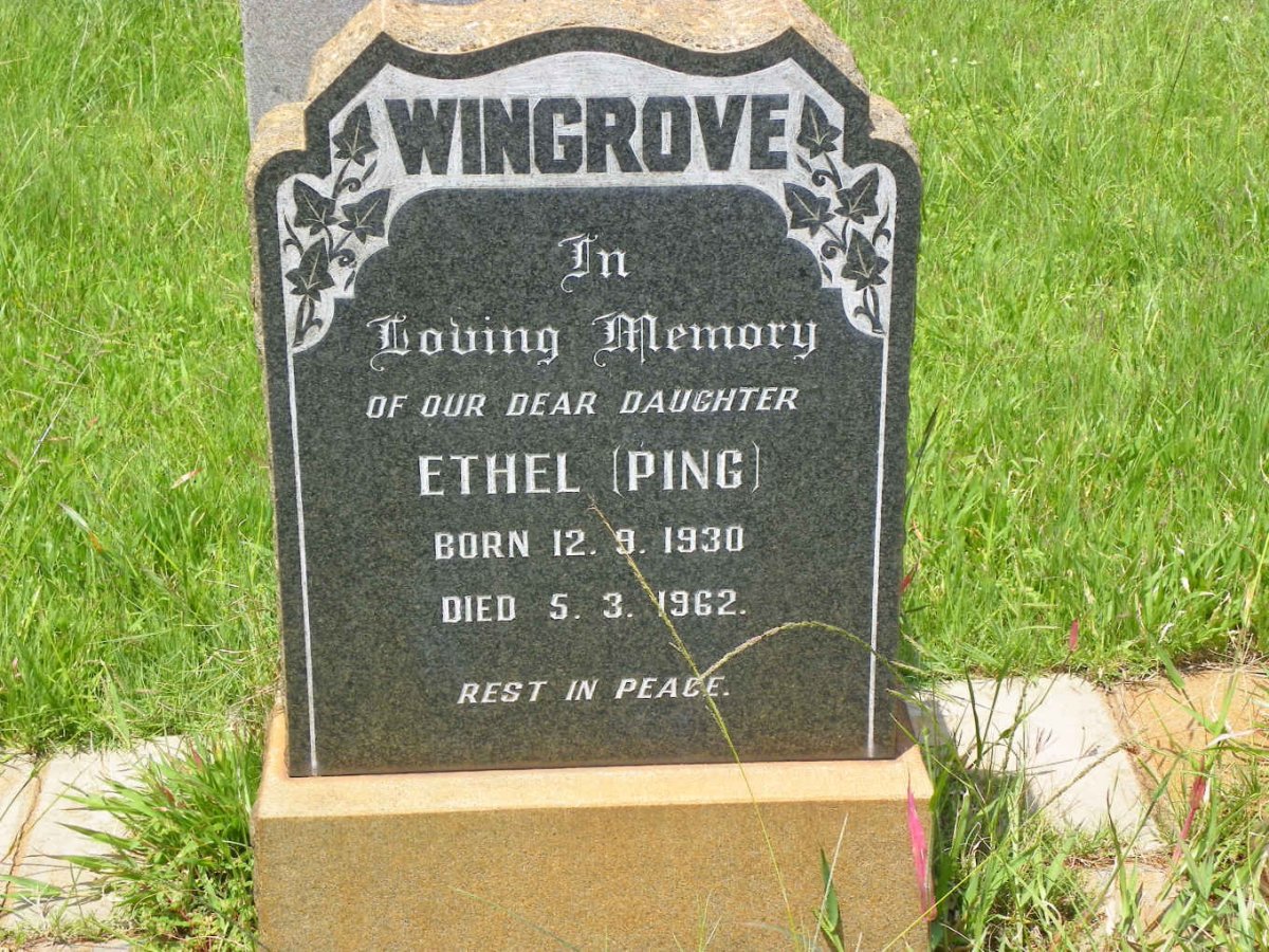WINGROVE Ethel 1930-1962