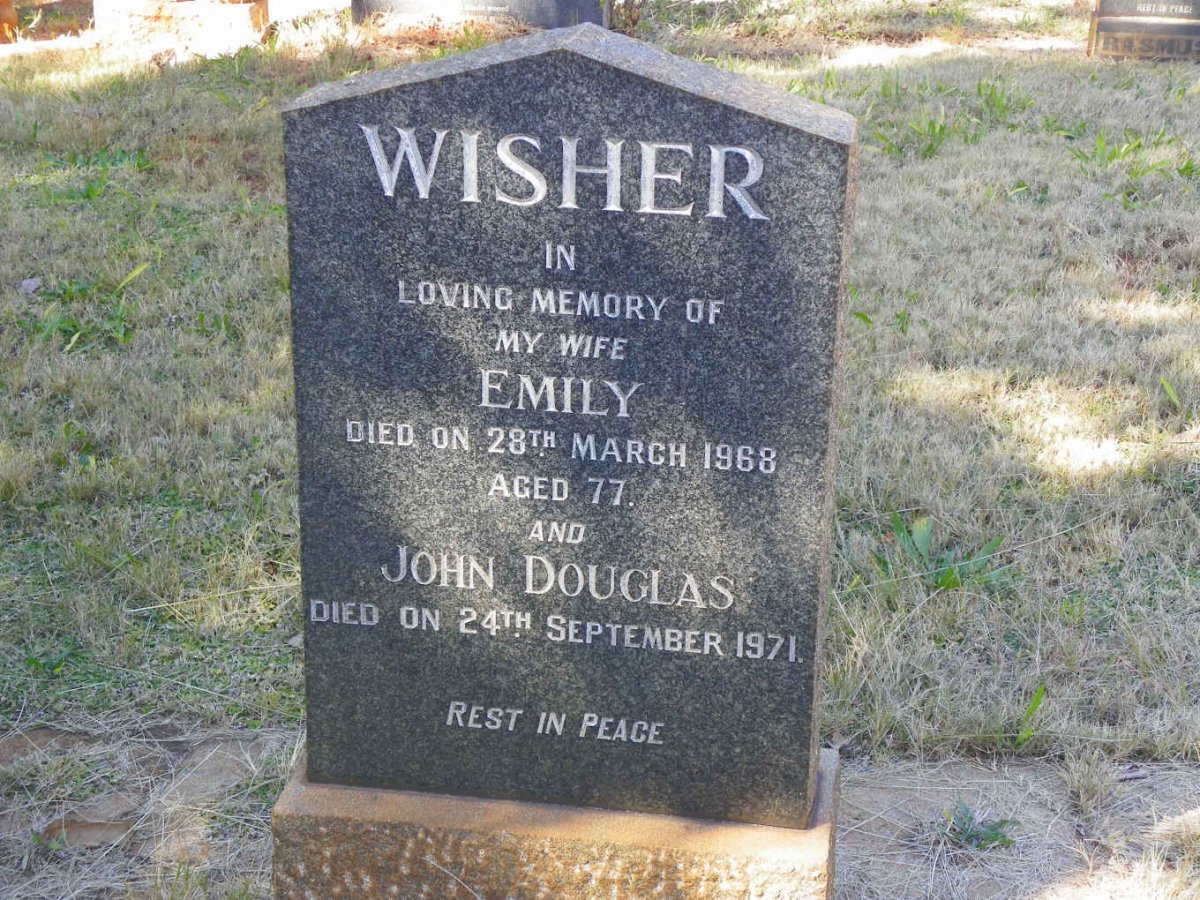WISHER John Douglas -1971 &amp; Emily -1968